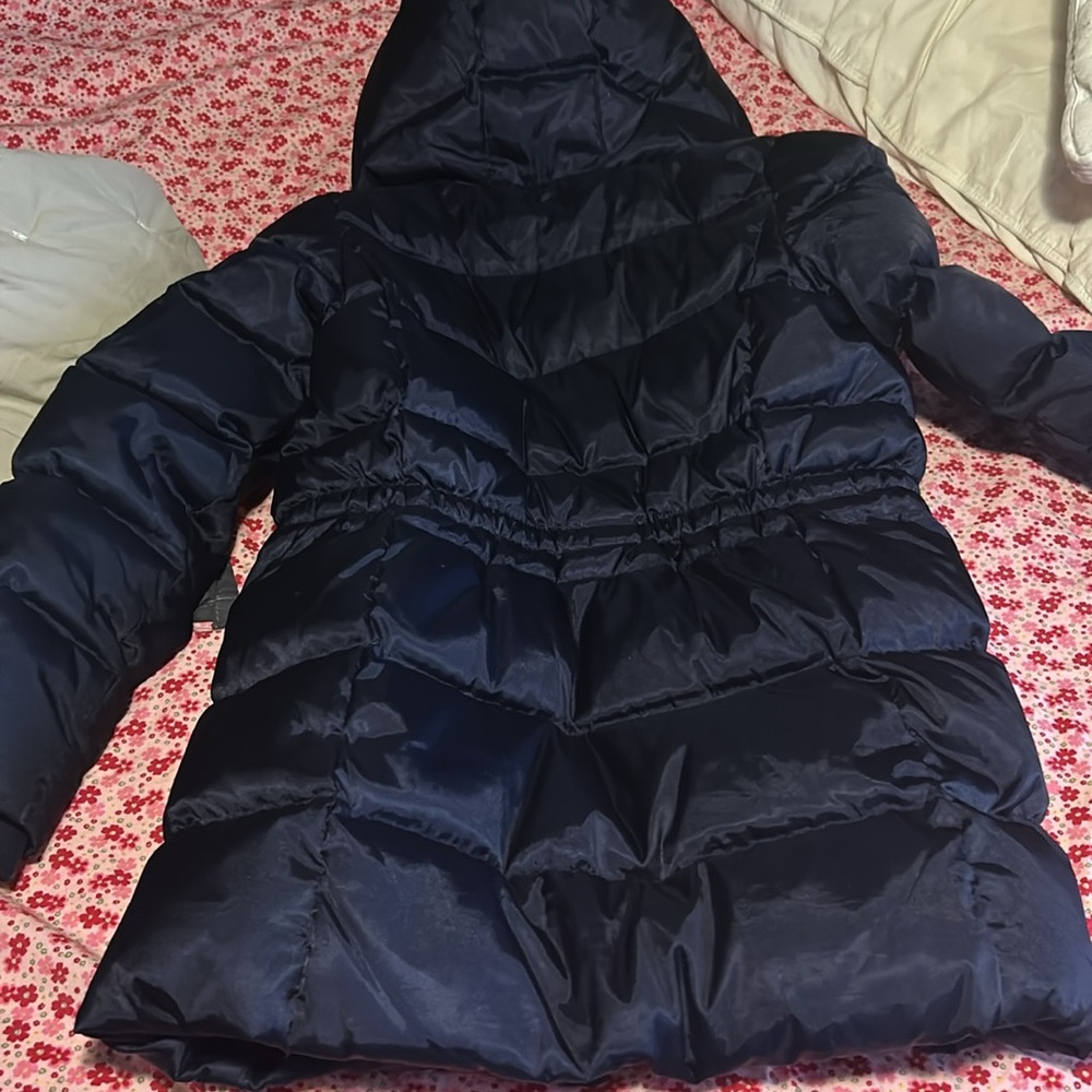 Navy Girls Gap Kids Puffer Parka - Large - Picture 5 of 5